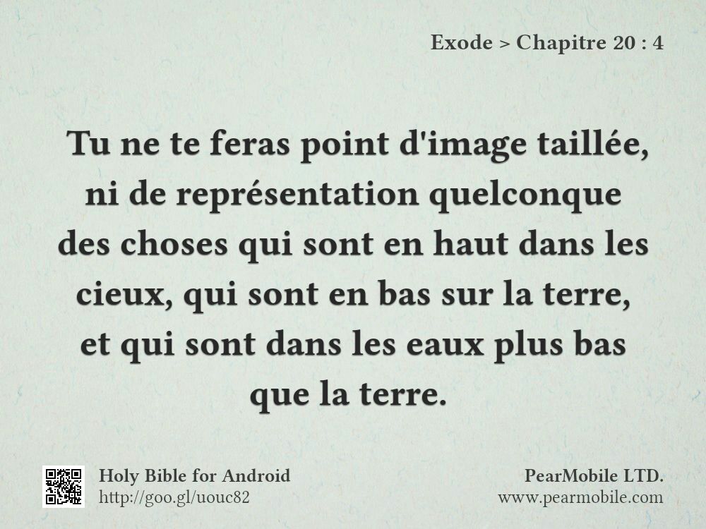 Exode, Chapitre 20:4